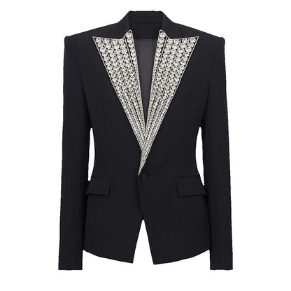 Tailored Jacket with Rhinestones