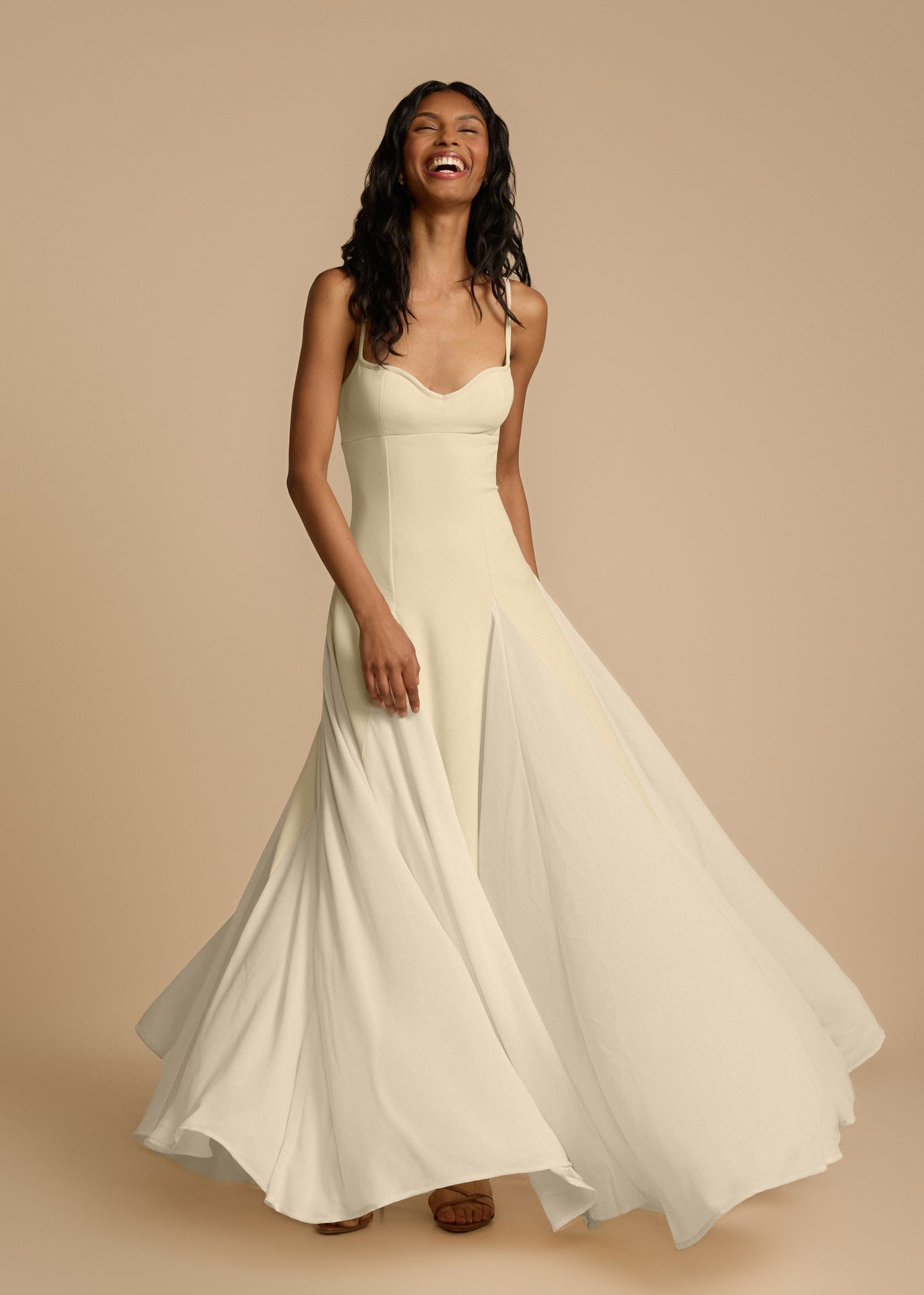 Sexy Splicing Slim Spaghetti Maxi Dress