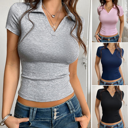 Y2K Cropped Knit Top Casual for Women