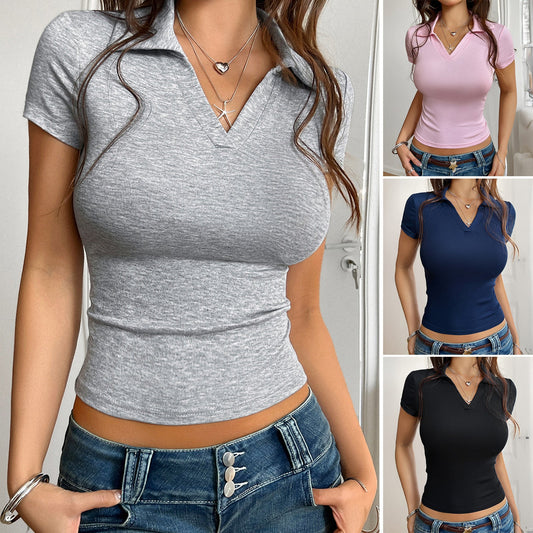 Y2K Cropped Knit Top Casual for Women