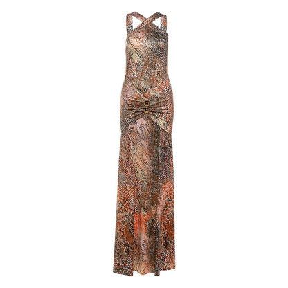 Trendy Elegant Floral Long Slip Dress