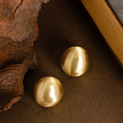 Geometric Minimalist Matte Metal Earrings For Casual Style
