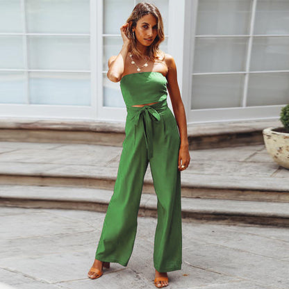 Casual Fashion Suit Sexy Backless Slim Jumpsuit