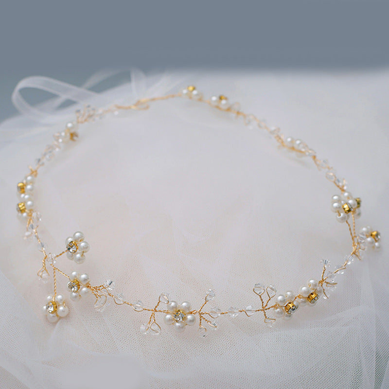 Pearl Soft Chain Headband Bridal Hair Ornament