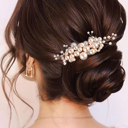Handcrafted Pearl Wedding Hair Comb Side Comb Bridal Accessories