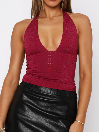 Y2K Deep V Sexy Tank Top for Women
