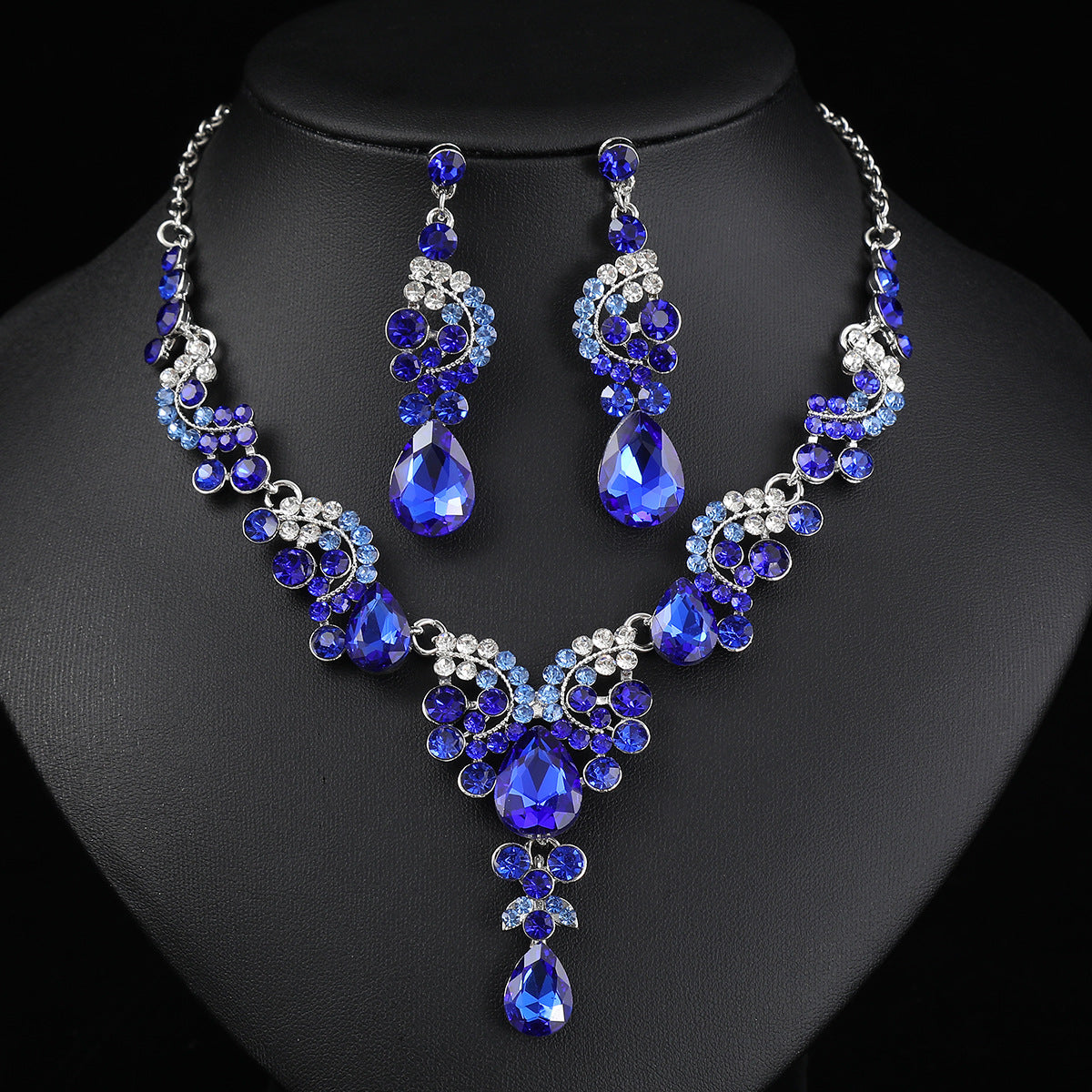 Elegant 3-Piece Necklace and Earring Set for Bride