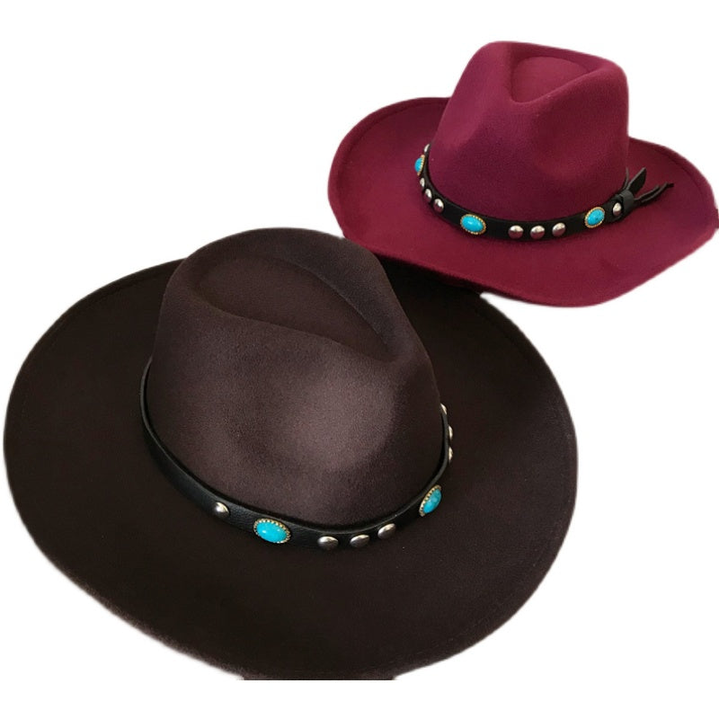 Tibetan Hat Ethnic Style Tibetan Sunshade Hat Wool Sun Hat Men'S And Women'S Felt Hat Sunscreen Hat
