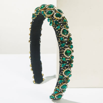Baroque Rhinestone Headband Colorful Crystal Hair Accessory