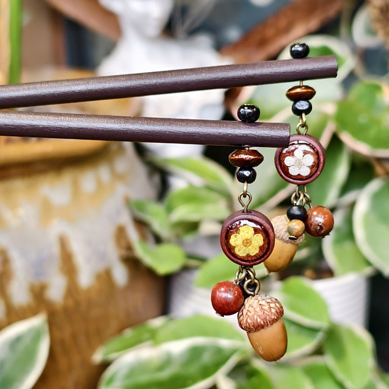 Vintage Floral Alloy Hair Stick Bohemian Headpiece