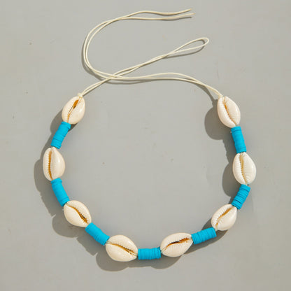 Bohemian Shell Bead Necklace With Starfish And Palm Tree Accents