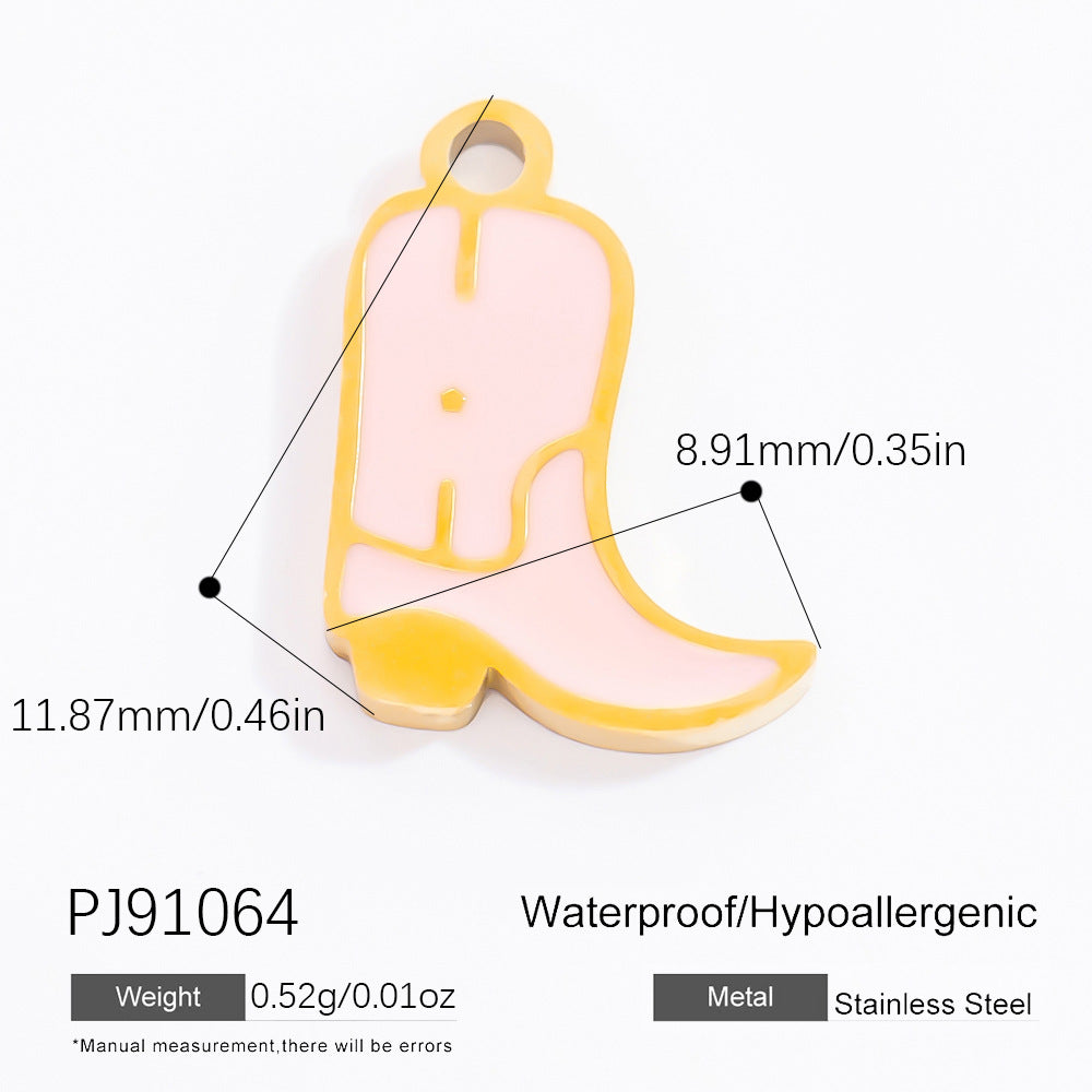 Heart-Shaped 18K Gold Stainless Steel Pendant Necklace
