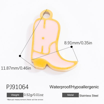 Heart-Shaped 18K Gold Stainless Steel Pendant Necklace