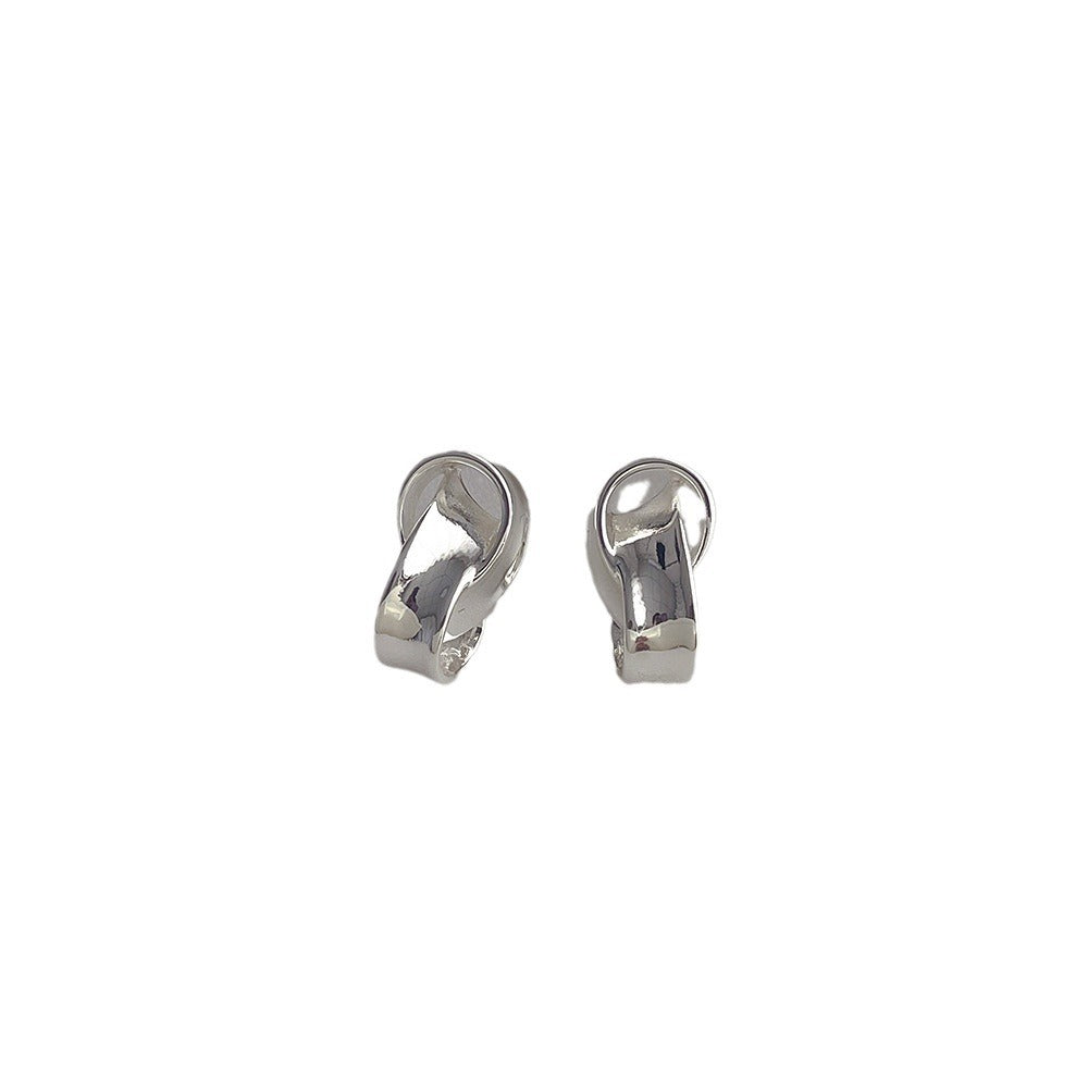 Silver Metal Irregular Cool Earrings