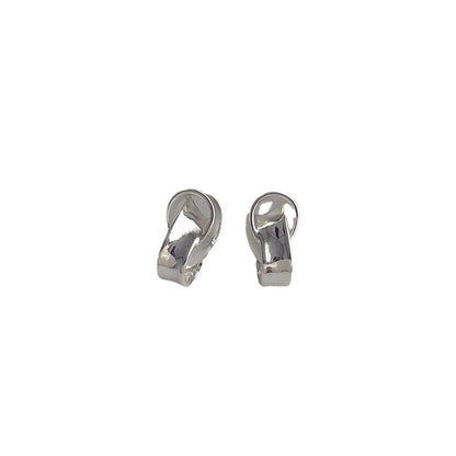 Silver Metal Irregular Cool Earrings