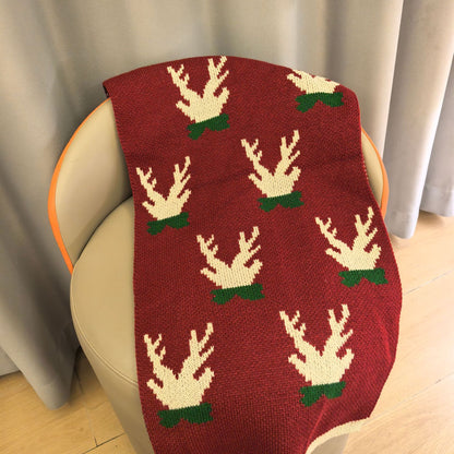 Winter Warm Shawl Christmas Theme Knit Scarf