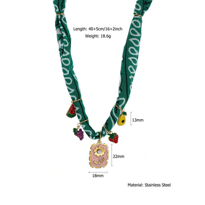 Trendy Ocean Style Pendant Scarf Necklace
