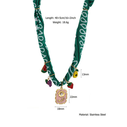 Trendy Ocean Style Pendant Scarf Necklace
