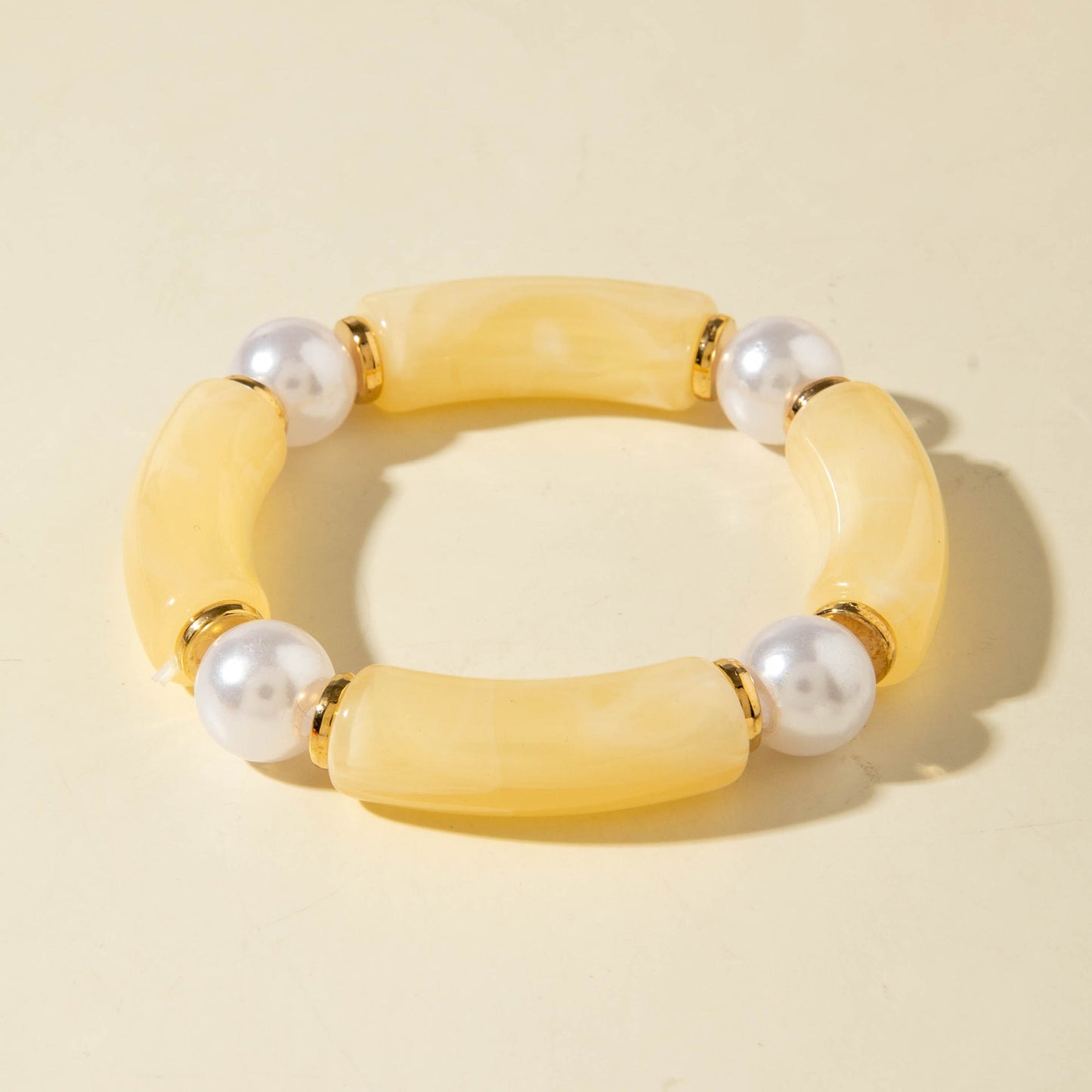 Exaggerated Acrylic Bead Bracelet Set Colorful Retro Jewelry