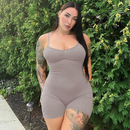Trendy Plus Size Sleeveless Backless Jumpsuit Casual Chic