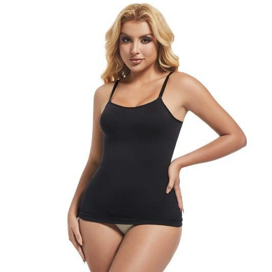 Seamless Knitted Shaper Tank Top With Adjustable Straps