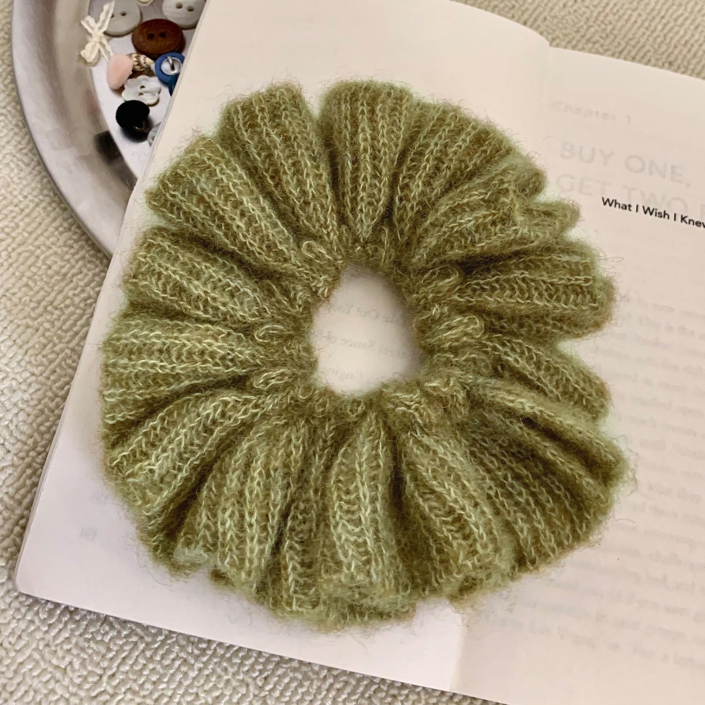 High-Quality Alpaca Wool Soft Hair Ties Oversized Hair Accessories
