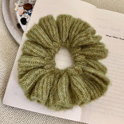 High-Quality Alpaca Wool Soft Hair Ties Oversized Hair Accessories
