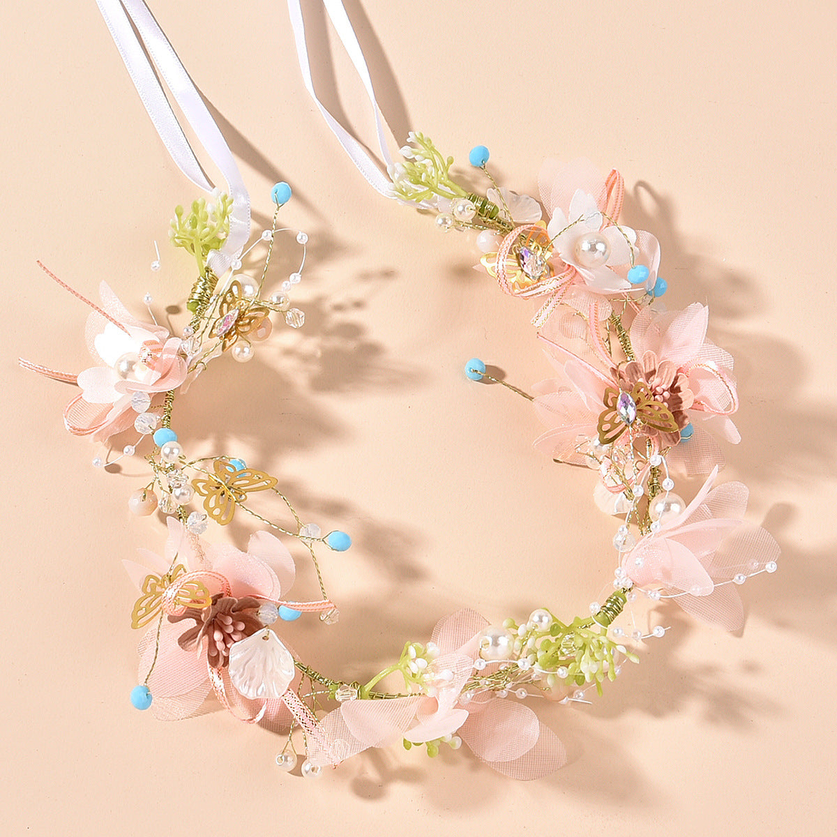 Floral Headband Wedding Hair Accessory for Brides
