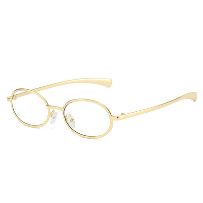 Designer Oval Sunglasses with Metal Frames for Men and Women