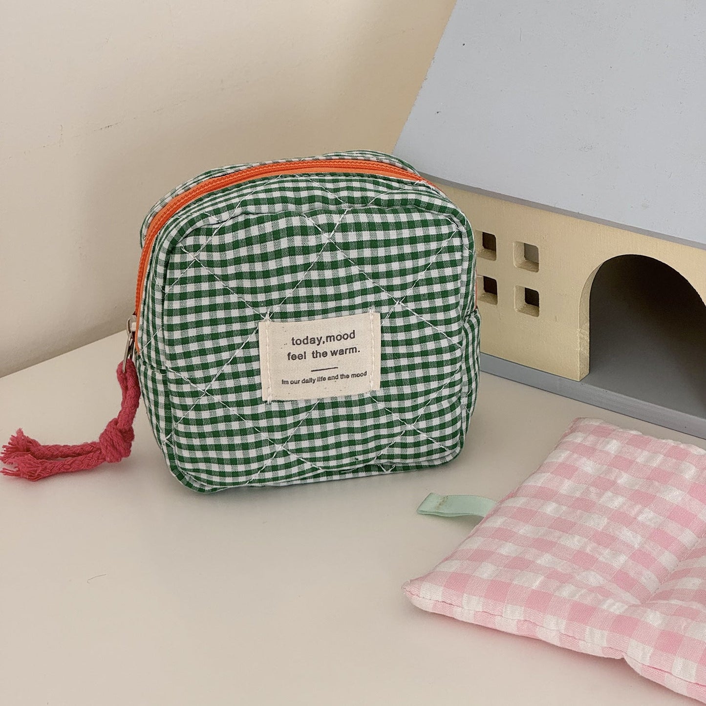 Trendy Plaid Pouch Bag Portable Coin Purse