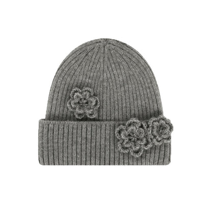 Girls' Handmade Crochet Solid Color Knit Hat