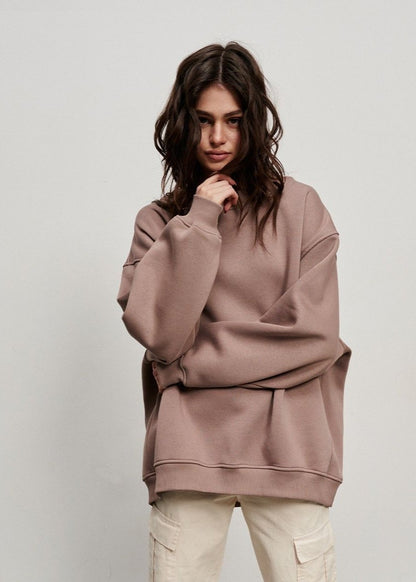 Oversized Cotton Sweatshirt Relaxed Streetwear