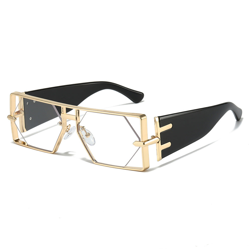 Trendy Hollowed Out Square Sunglasses Stylish Hip Hop Accessories