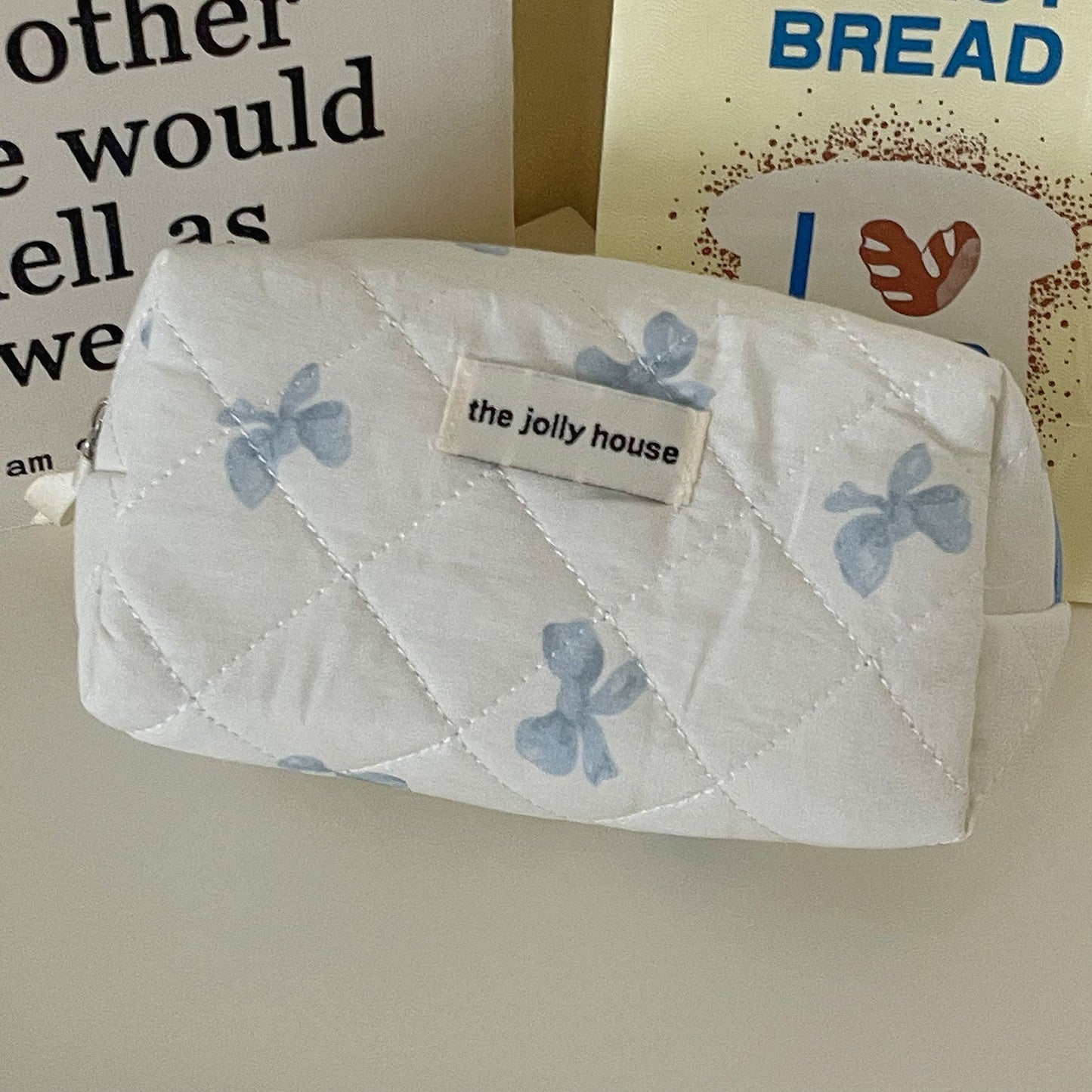 Bow Print Cute Portable Make Up Bag