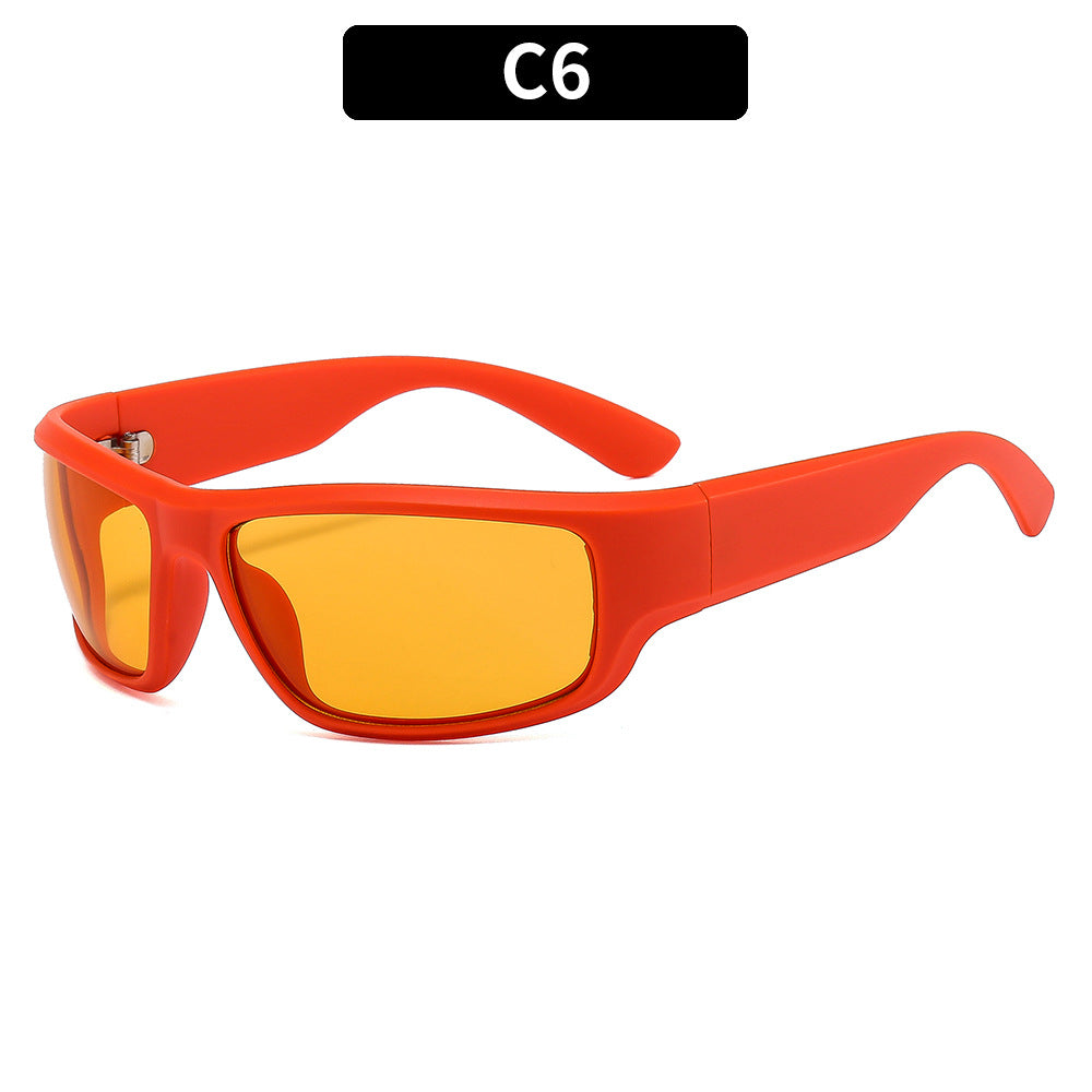 Y2K Stylish Oval Sunglasses Futuristic Fashion Shades