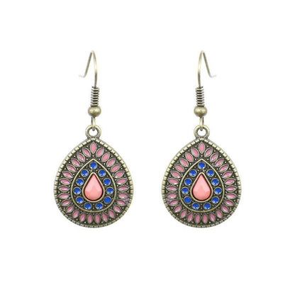 Exaggerated Bohemian Long Dangle Earrings Geometric Alloy Teardrop Tassel Earrings