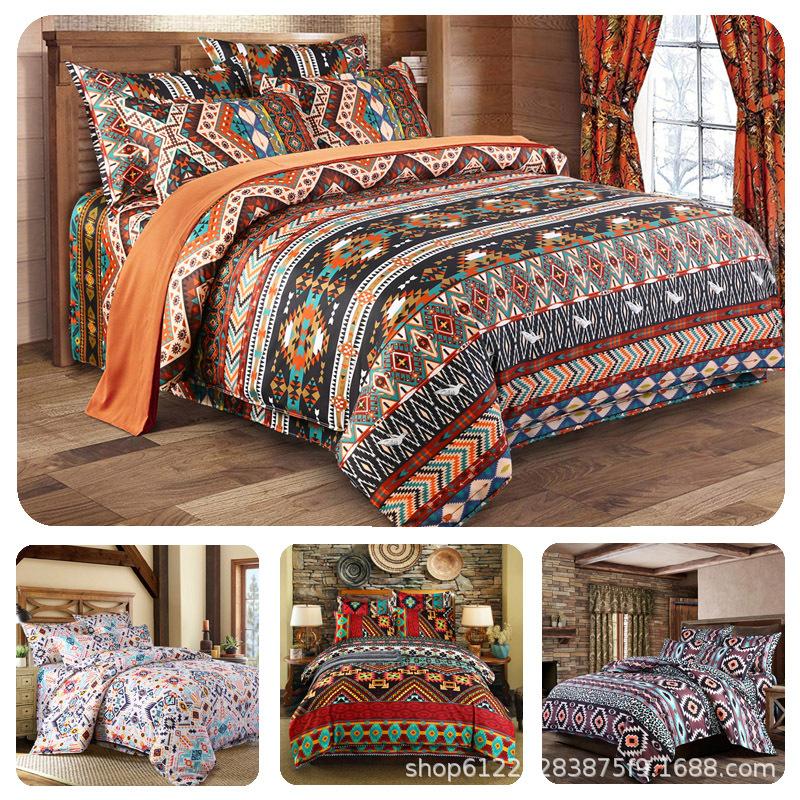 Hot Bohemian Four-Piece Set New National Style Size Bedding.