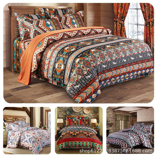 Hot Bohemian Four-Piece Set New National Style Size Bedding.