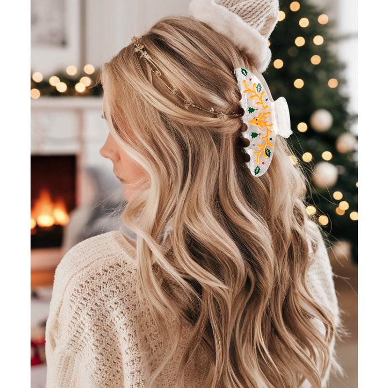 Creative Cartoon Christmas Cap Hair Claw
