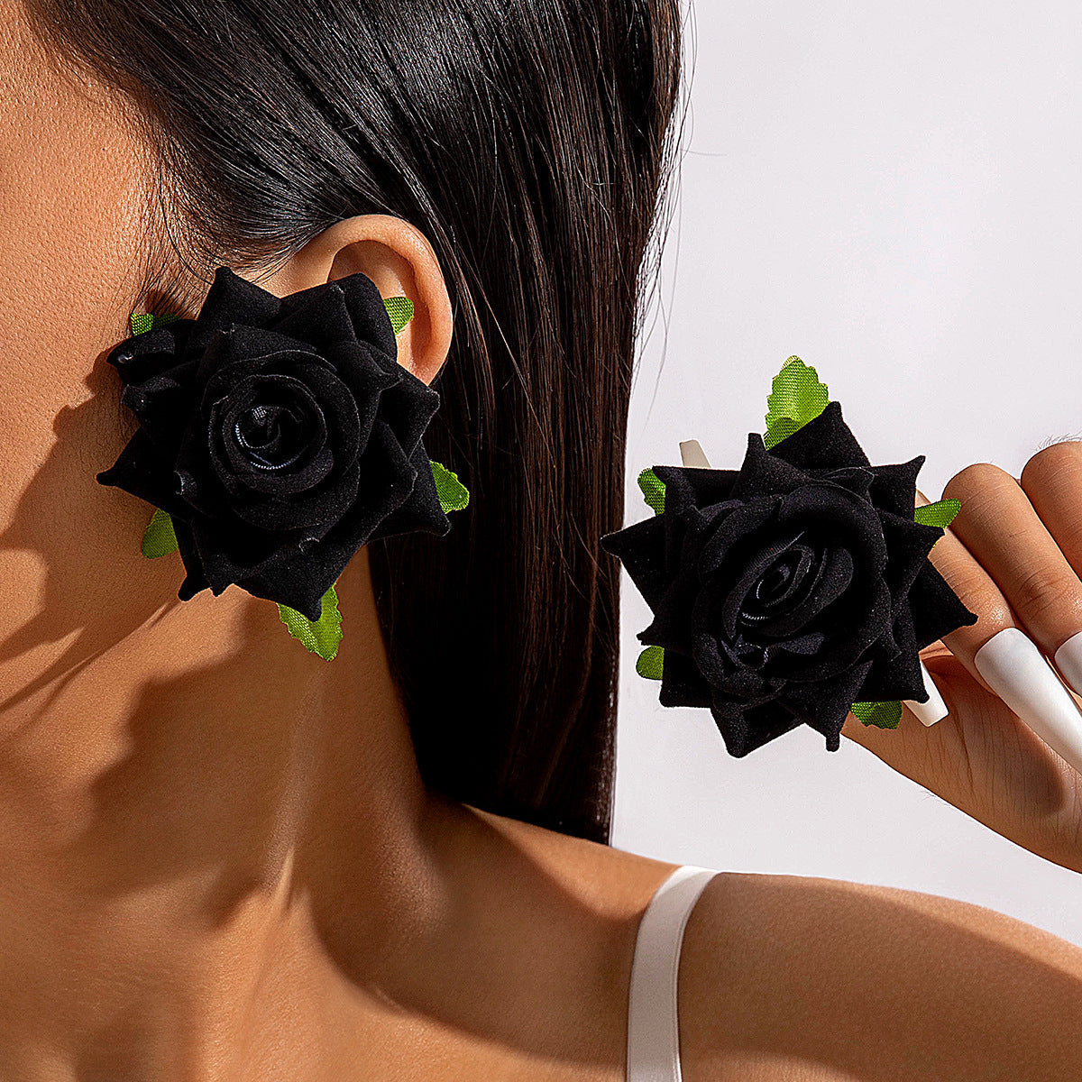 Colorful Floral Earrings With Sunflower And Rose Design
