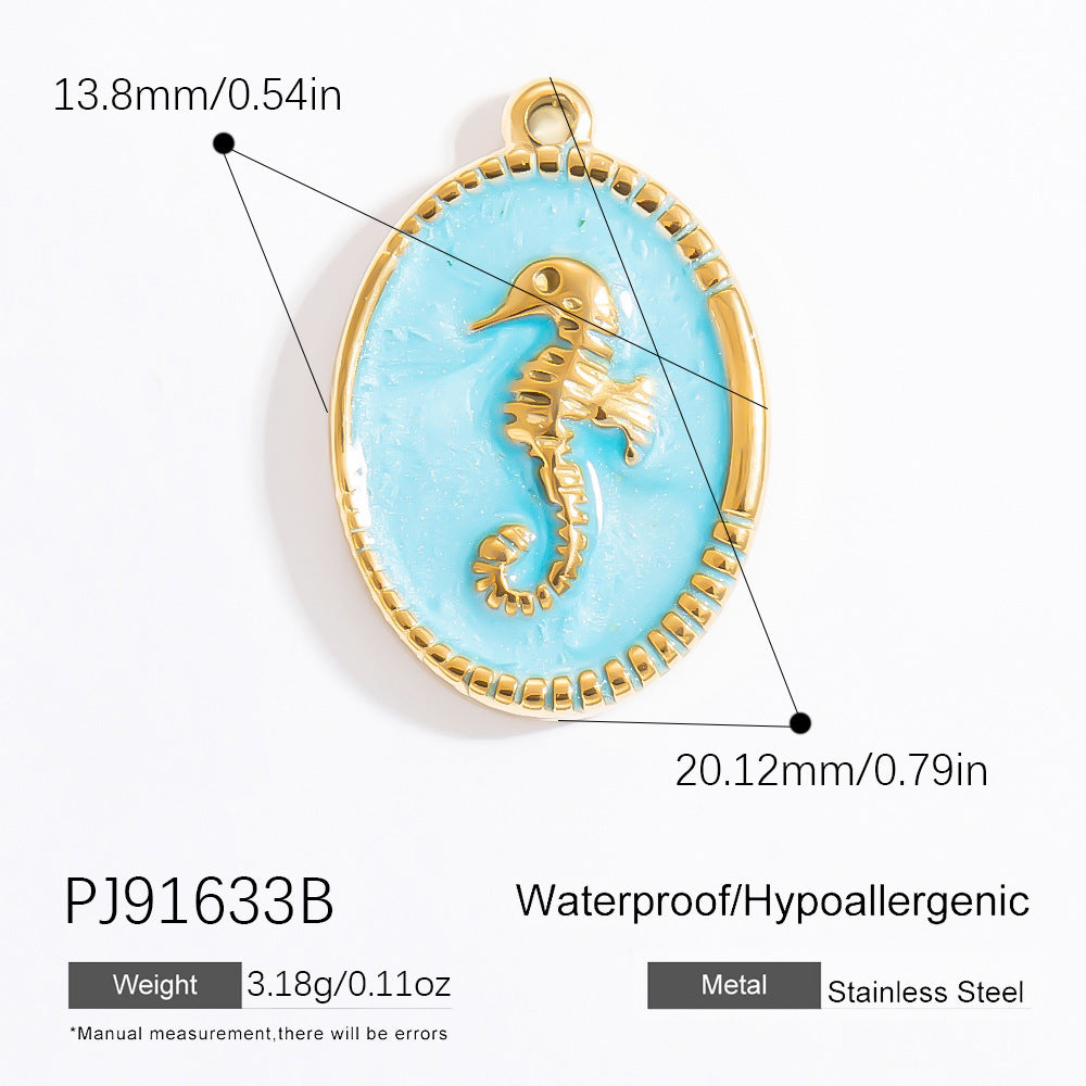 Stainless Steel DIY Ocean Series Coconut Tree Pendant Necklace