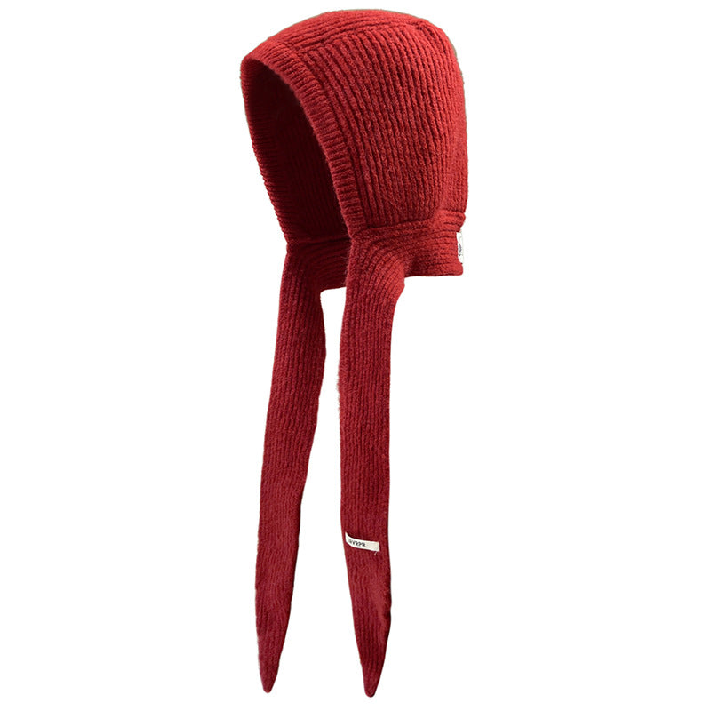 Winter Knitted Balaclava Hooded Scarf Beanie Hat