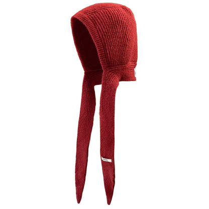 Winter Knitted Balaclava Hooded Scarf Beanie Hat