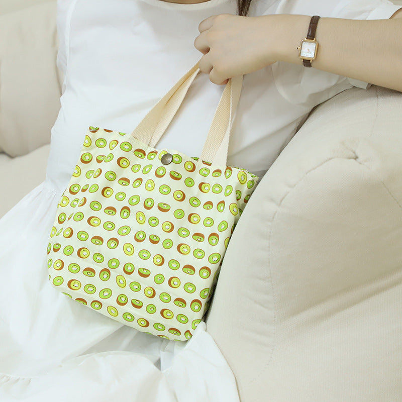 Cotton Mini Tote Bag Lightweight Summer Floral Handbag