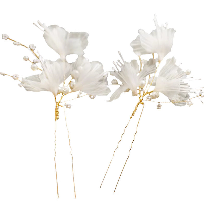 Bridal Wedding Hair Accessories Handcrafted Floral Hairpins