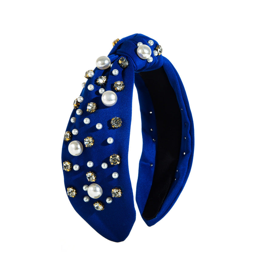 Wide Headband with Pearl Detail for Stylish Women