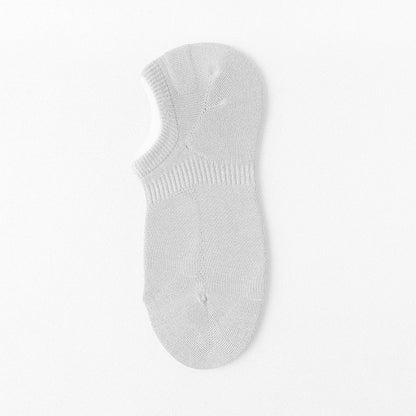 Solid Color Ribbed Low Ankle Socks