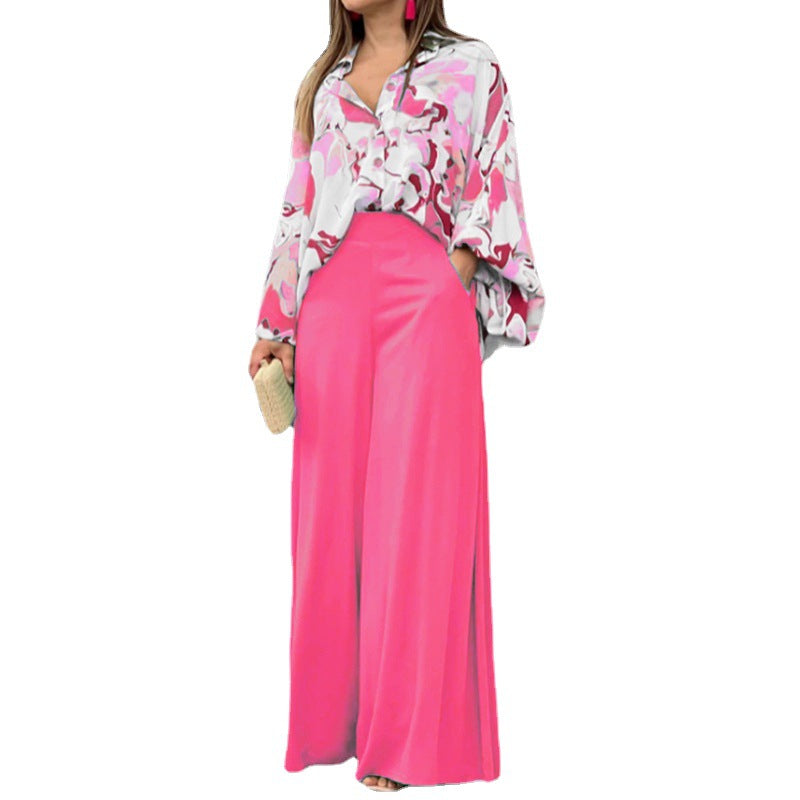 Fashionable Floral Print Women's Casual Activewear Set