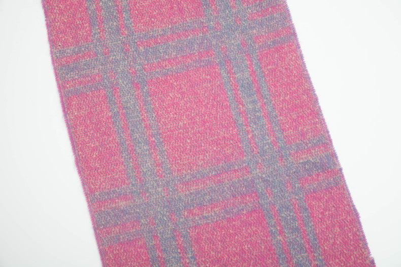 Vintage Jacquard Plaid Triangle Soft Scarf