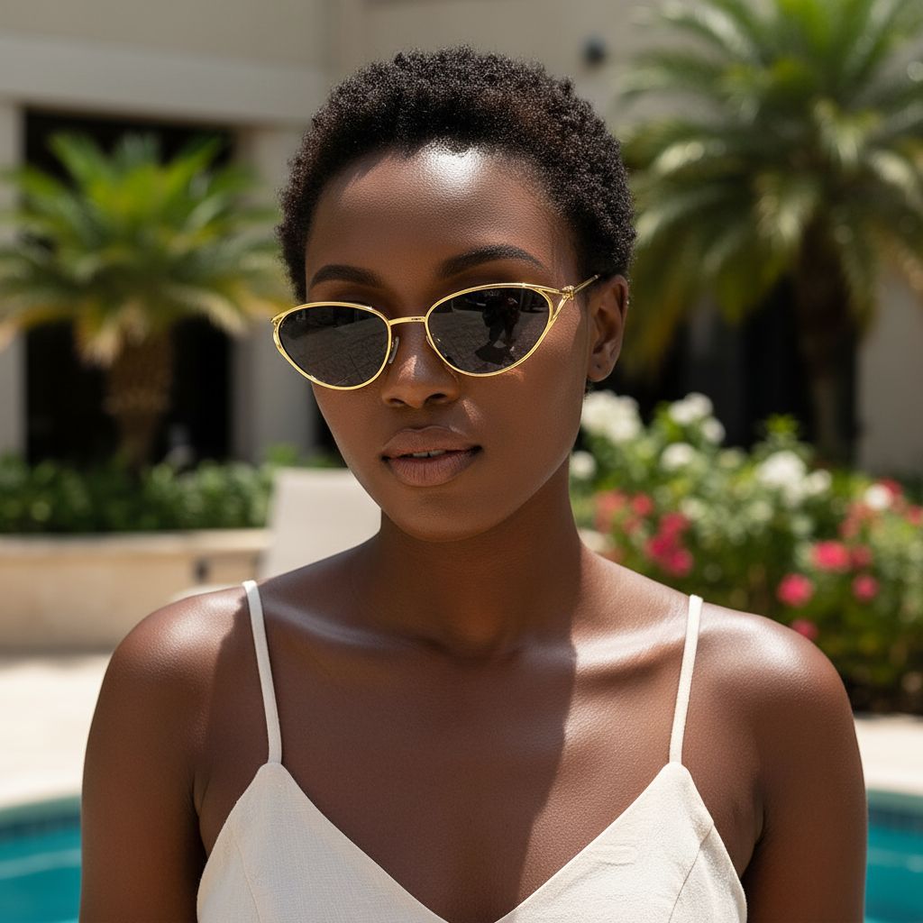 Trendy Oval Frame Luxury Women's Sunglasses